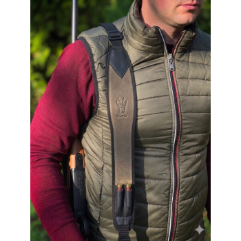 REMNIK LOVAC KOŽNI SA PLATNENIM KAIŠEVIMA