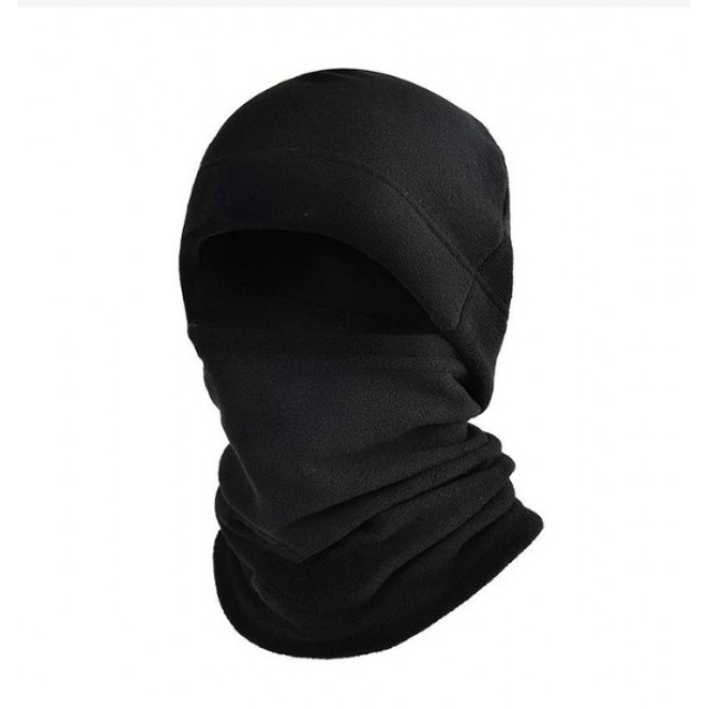 Kapa + Kragna Od Flisa Zimska Hms Crna