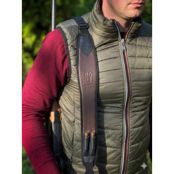 REMNIK LOVAC KOŽNI SA PLATNENIM KAIŠEVIMA